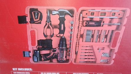 12v Cordless Drill Kit  72 Pcs. New