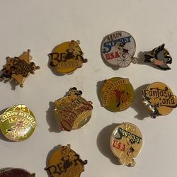 12 Disney Vintage Pins 