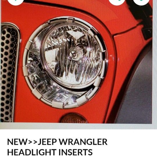 NEW JEEP WRANGLER CHROME HEADLIGHT