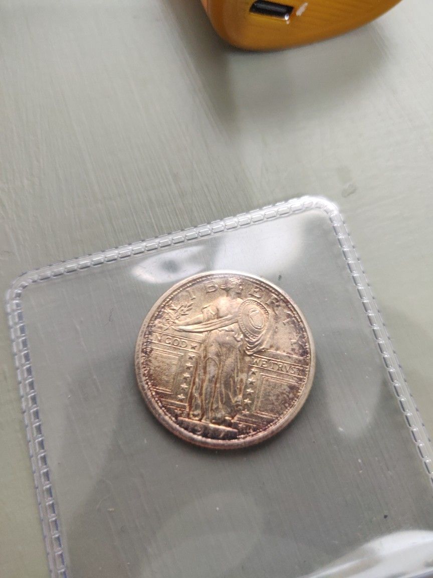 1917 D Type 1 Standing Lib Quarter