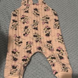 Disney Baby Minnie Mouse Quilted Overalls 3-6M