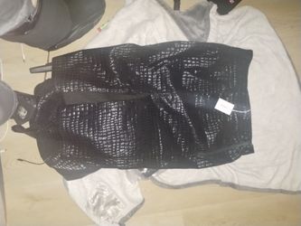 Good American croc blk pencil skirt size 16