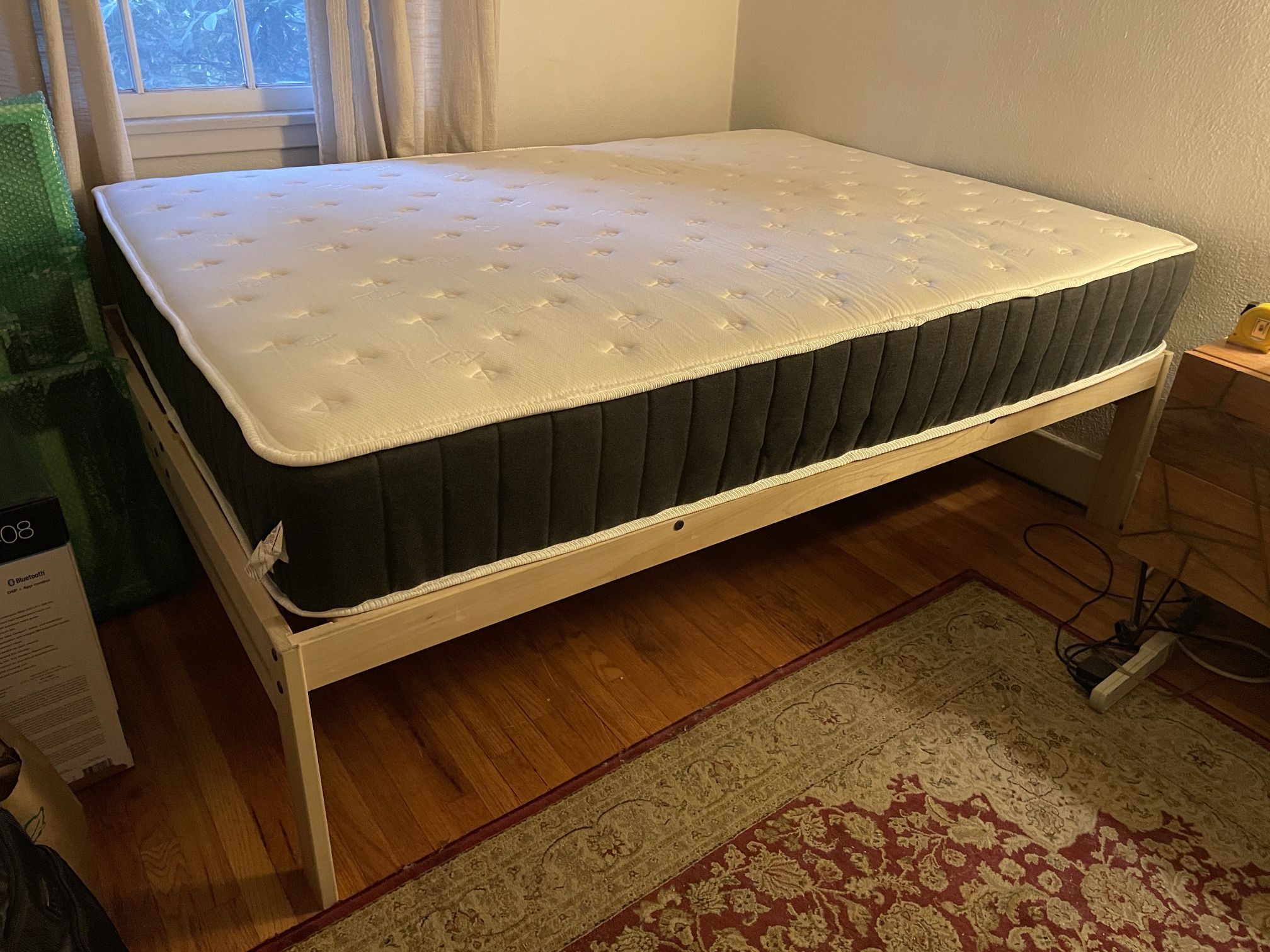 Full Size - KD Frames Platform Bed w/ Allswell Hybrid Mattress