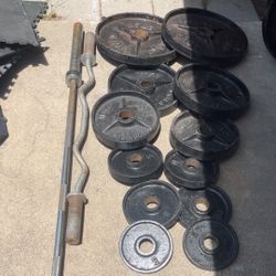 Olympic Weights With Barbells