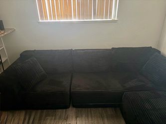 Black No Bones Black Couch