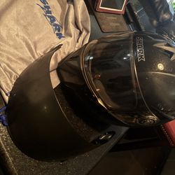 Shark Motorcycle Helmet W/tinted Shield And bag 