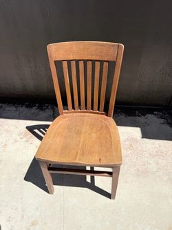 3 Wooden Slat-Back Dining Chair