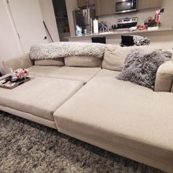 Sofa Chaise Sectional  & Cocktail Ottaman, Living Spaces 