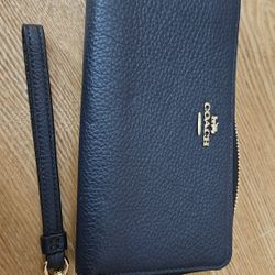 Coach Long Zip Around Phone Wallet