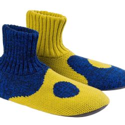 VERLOOP ying yang House Slippers Size M/L blue and yellow 