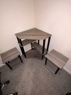Corner desk + end tables