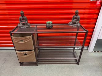 2- tier Shoe rack with storage cubes