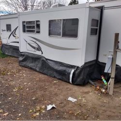 RV wraps to insulate pipes and cover RV tops
