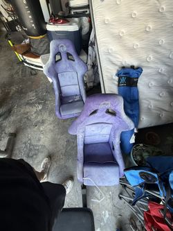 NRG INNOVATIONS PRISMA PURPLE BUCKET RACING SEATS