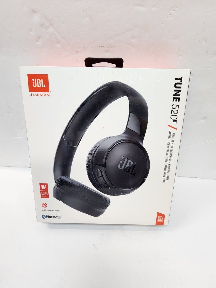 JBL Tune 520BT - Wireless On-Ear Headphones, Up to 57H battery life and speed charge
Brand New