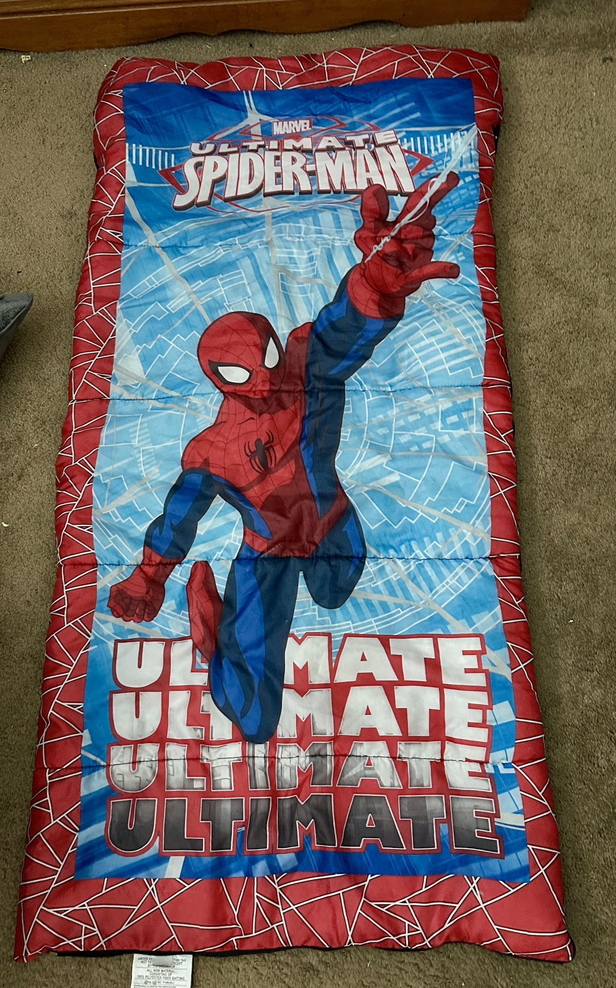 Spider-Man sleeping bag