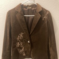 Small Velvet Embroidered Blazer