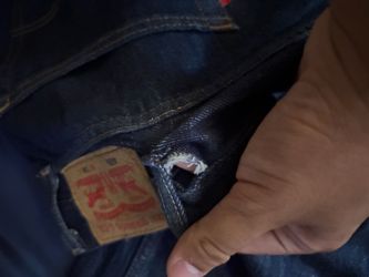Dark blue Levi’s shorts
