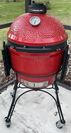 Kamado Joe Classic I 18-in W Blaze Red Kamado Charcoal Grill