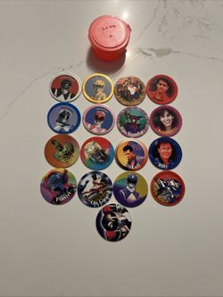 Vintage Power Ranger POGs With Case