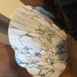Coffee table with marble top