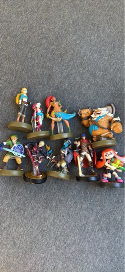 9 Nintendo Amiibo Lot – Zelda, Smash Bros, Splatoon