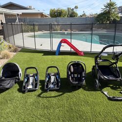 Graco Car Seat, Bases (2) And Stroller Set