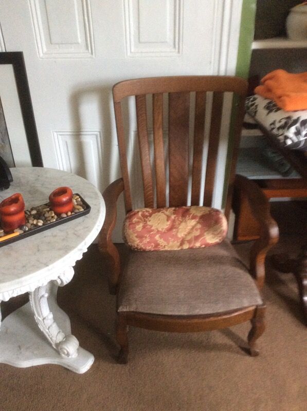 Antique chair tigerwood
