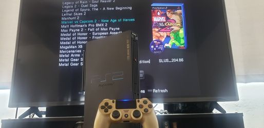 PS2 - 1TB - BLUETOOTH - 1 PS4 CONTROLLER - 250 PS2 GAMES