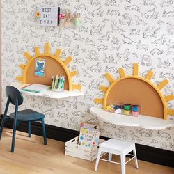 ☀️ Crate & Barrel "Sunshine" Wall-Mounted Kids Desk / Play Table – Like-New Condition! ☁️