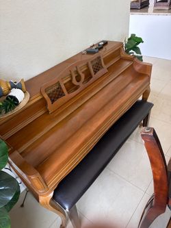 Upright wooden piano