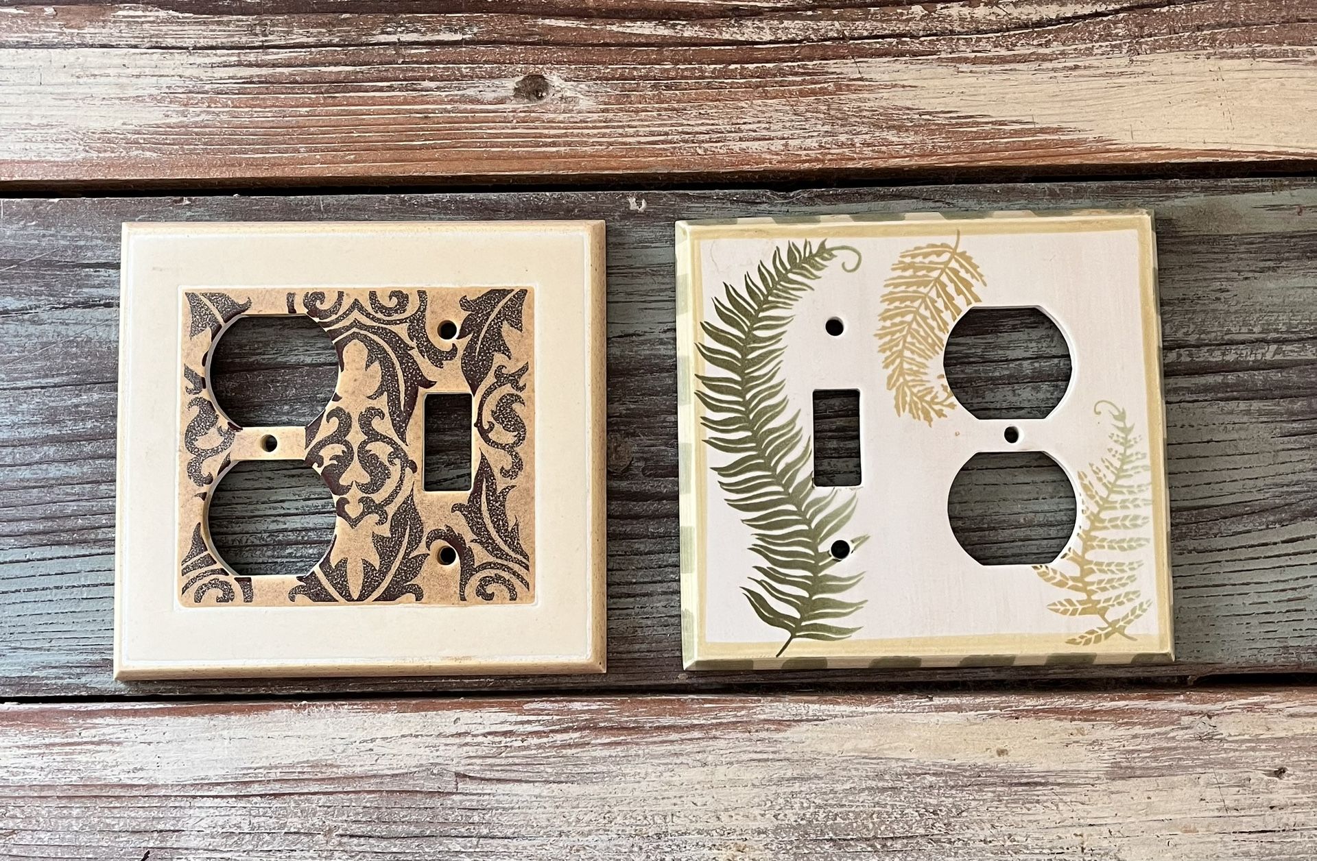 One Of A Kind! Light Switch Covers Ceramic:)