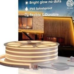 50 ft Shine Decor LED Neon Rope Lights, Bright 2500K Warm White AC110V-120V
Neon Strip Light,
