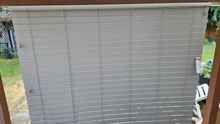 Corded Faux Wood  Blind with Valance