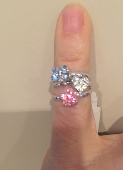 3 Cookie Lee Little girl adjustable rings
