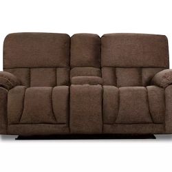 Lane Home Furnishings 59950 Stonehill Chocolate Brown Reclining Console Loveseat