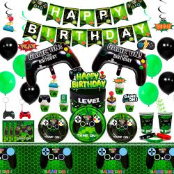 132pcs Gaming Birthday Party Supplies For Boys(New, Unopened)