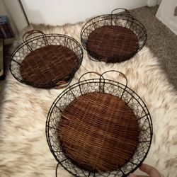 6 Set Besket 12” round x2” high 6 $25 or 3 $15