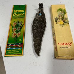 Incense holder with 2 package of incense.
