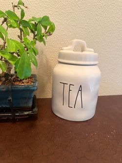 Rae Dunn TEA Ceramic Canister with Lid