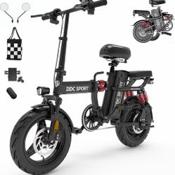 DDC M1 700W 48V/20Ah Electric Bicycle With Removable Battery, Folding Electric Bike for Adults,14''