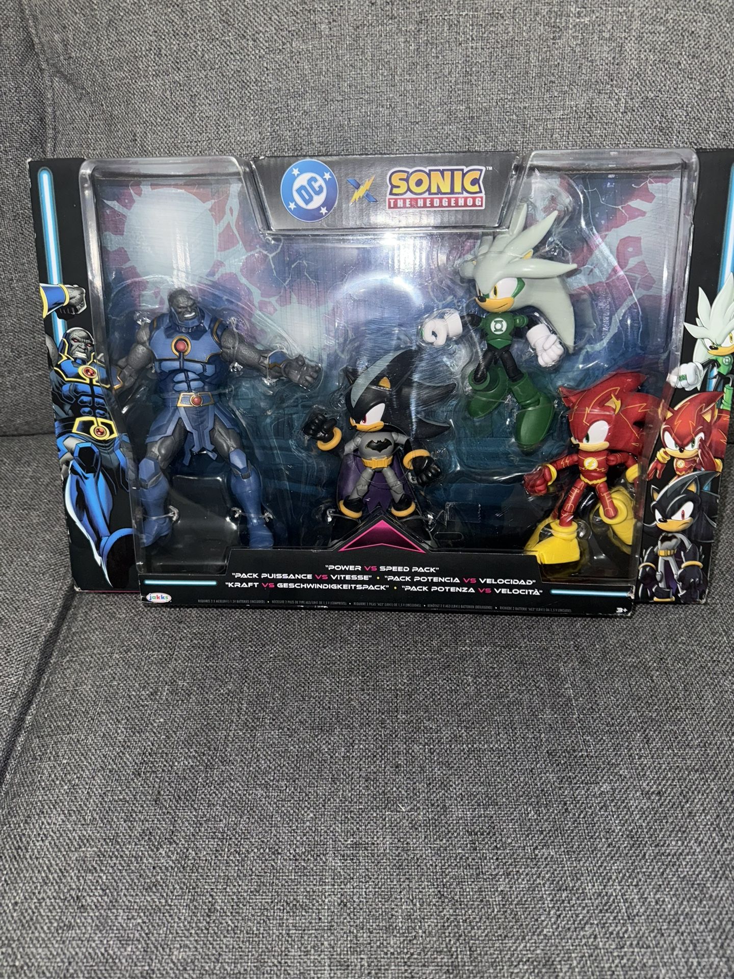 DC x Sonic the Hedgehog 5" Action Figure Multipack Power vs Speed
