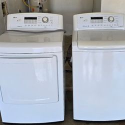 2013 Matching LG top-load washer + dryer set with the front control panel