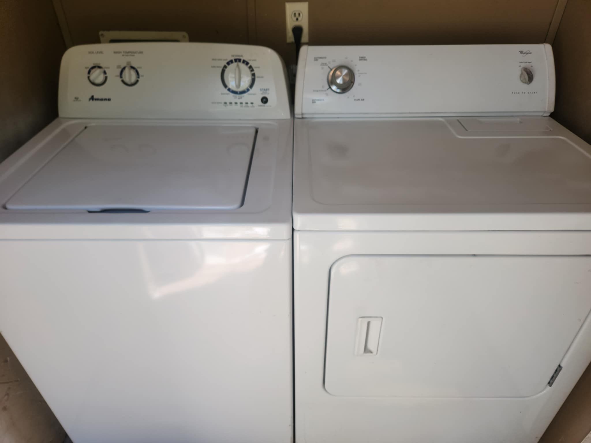 Amana Washer and Whirlpool Dryer