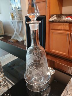 Vintage Heisey Tally Ho Glass Decanter 