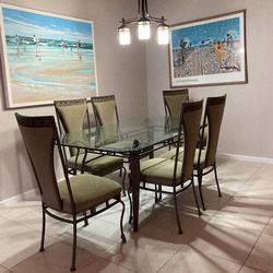 Glass Dining Room Set 