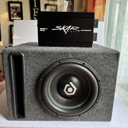 10"Soundqube In ported box 1,200w Beast and Skar audio 800w monoblock amp