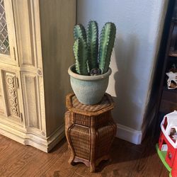 Vintage pier one wicker band boo storage table