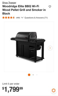 Traeger woodridge elite WiFi pellet grill and smoker