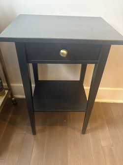 IKEA Hemnes Black Nightstand